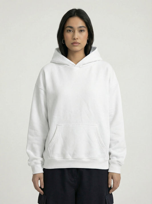 White hoddie - Boxy Fit