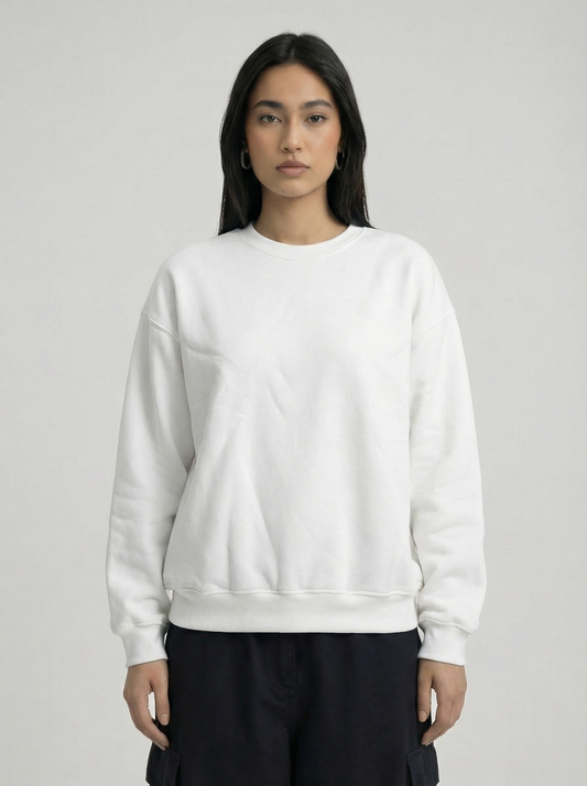 White Crew Neck - Boxy Fit