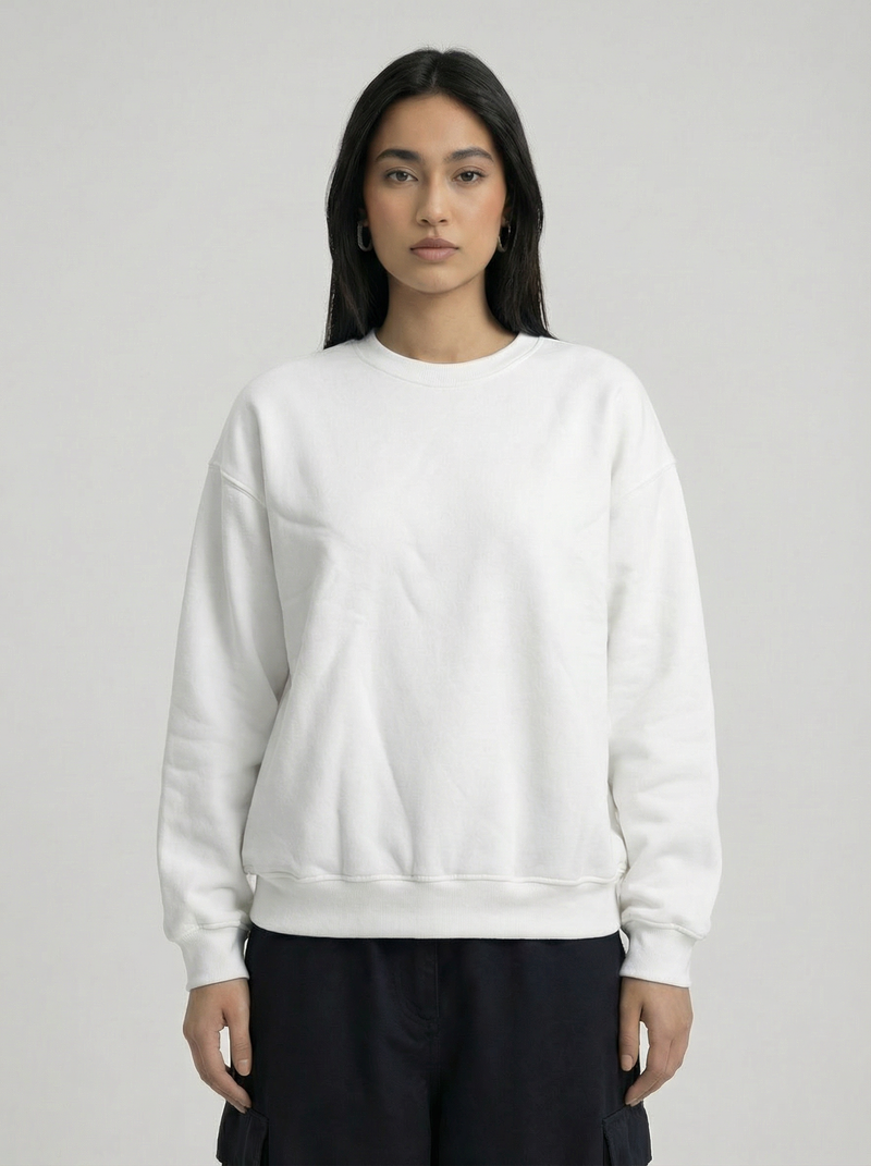 White Crew Neck - Boxy Fit