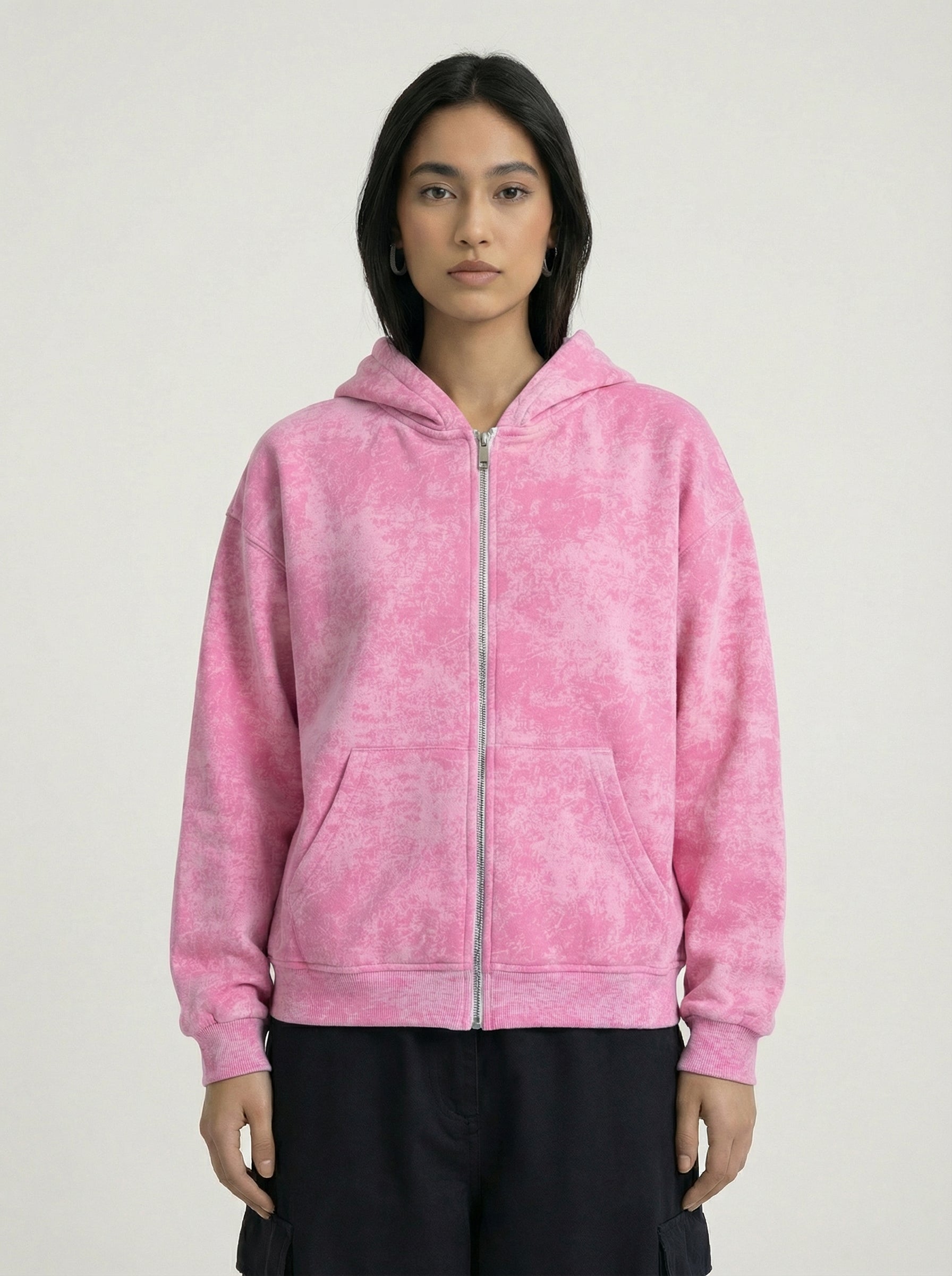 Pink Tie die Zip Up | UNI-SEX