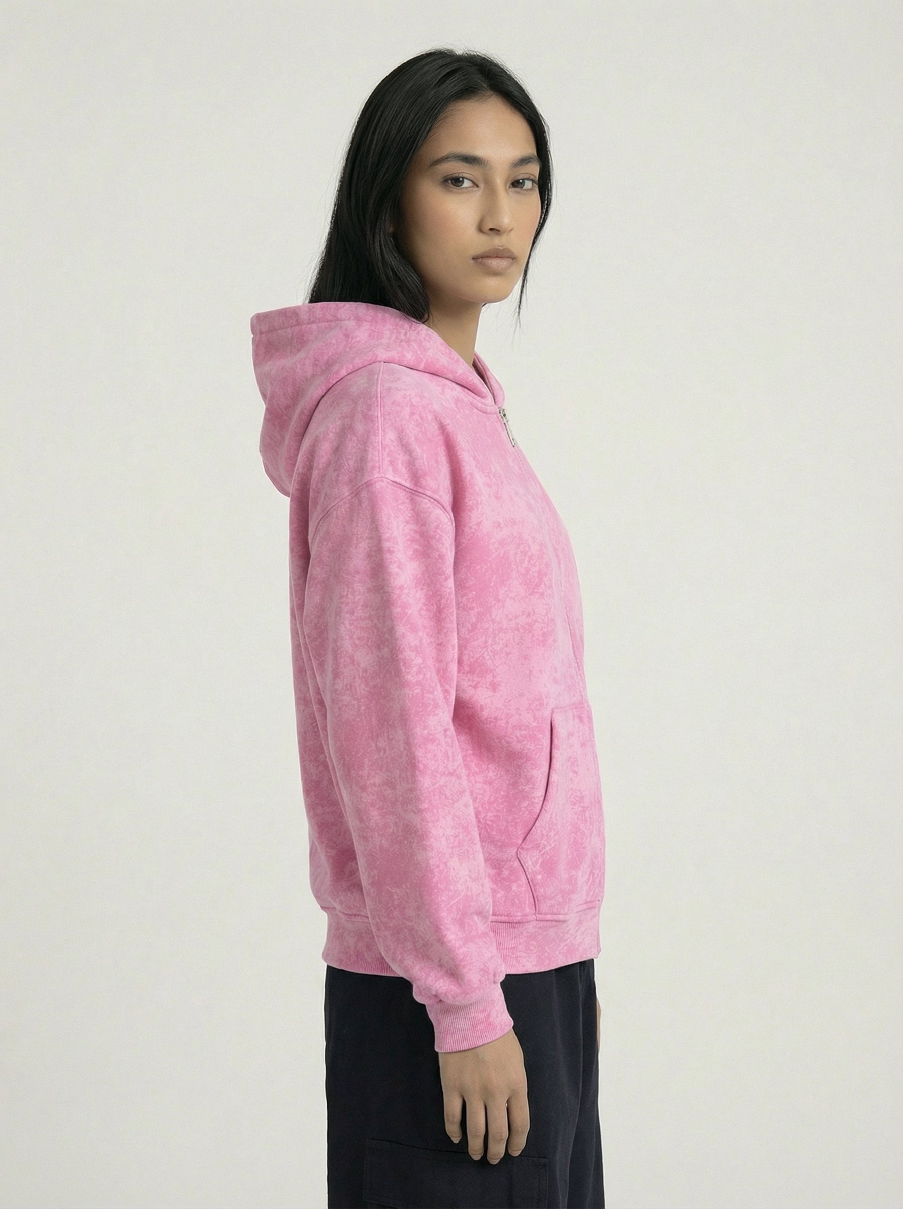 Pink Tie die Zip Up | UNI-SEX